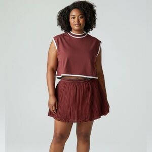 Calia Mesh Red Brown High Rise Skort Golf, Tennis, Pickleball